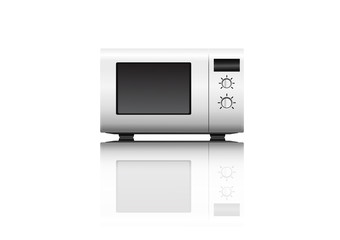  microwave oven on white