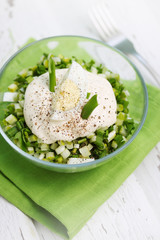 salad in a bowl  sprinkle with pepper