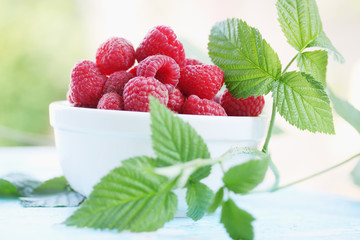 Fresh, organic raspberry