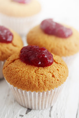 Ruddy muffins with berry