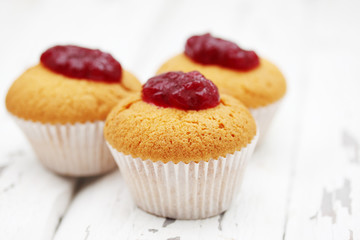 Ruddy muffins with cranberry