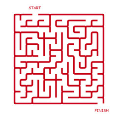 simple red square labyrinth