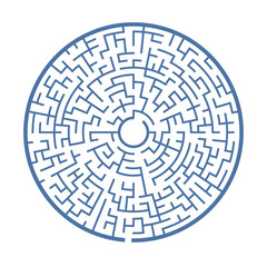 blue circular maze