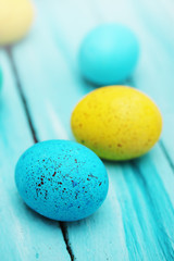 Spotted colored eggs