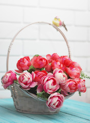 Beautiful artificial roses