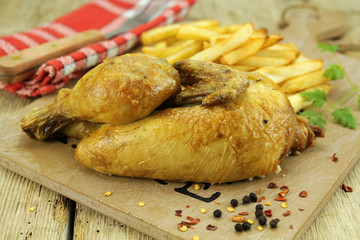 poulet, frites