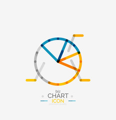 Line graph, chart icon