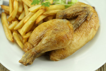 poulet, frites