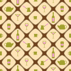 seamless abstract background with drinks