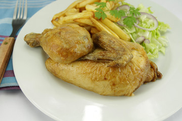 poulet, frites