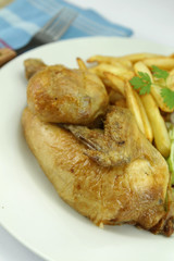 poulet, frites