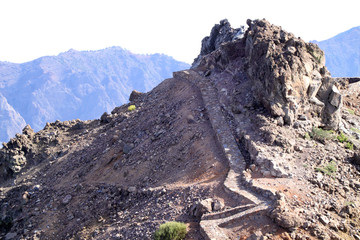 Footpath on top of volcano
