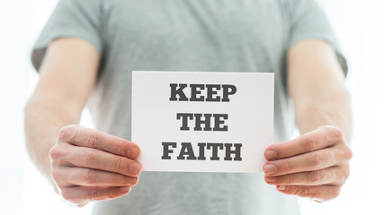 Keep the faith message