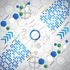 Abstract background with technology elements. vector