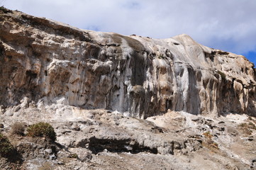 Fototapeta na wymiar Tabernas desert with rare surface stalactite