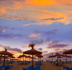 Mallorca sunrise in Magaluf Palmanova beach