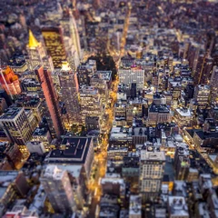 Rolgordijnen Top view of New York City © ikostudio