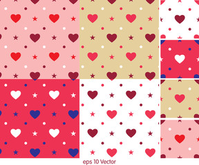 Fototapeta premium Heart background patterns