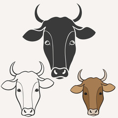 Cow head vector eps8