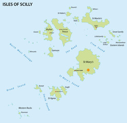 Isles of Scilly map