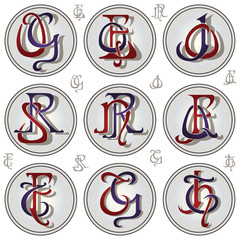 Set letters for corporate identity and product design