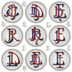 Set letters for corporate identity and product design