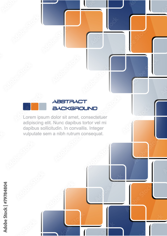Poster abstract vector background with colored rectangular pattern