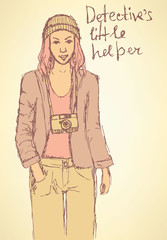 Sketch detective's helper in Mafia board game