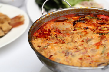 Tom Yum Goong - Thai hot and spicy soup with shrimp