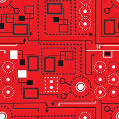 red technology pattern