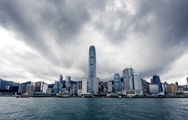 Yacht Hong Kong city buildings