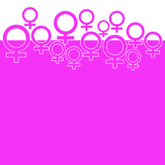 Pink Background With Female Symbol