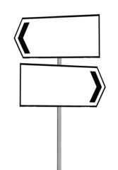 Fototapeta premium Road Traffic Sign on white