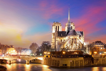 Fototapeta na wymiar Notre Dame in Paris, France