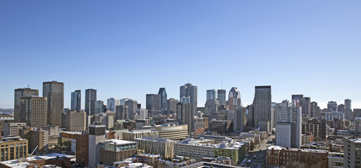 large view of downtown montreal