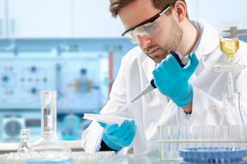 Scientist working at the laboratory