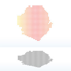 Map of Republic Sierra Leone with Dot Pattern