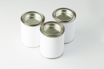 Banks with paint, the isolated image