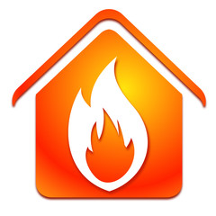 flamme et chaleur dans la maison