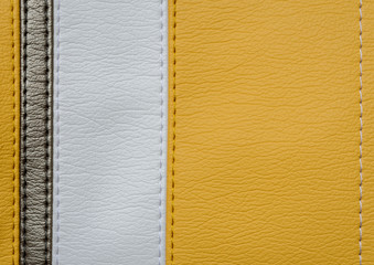 Fototapeta premium Yellow leather texture background