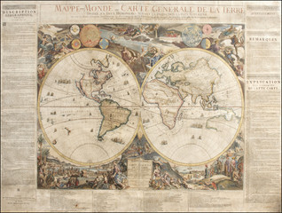 Naklejka premium Vintage World map