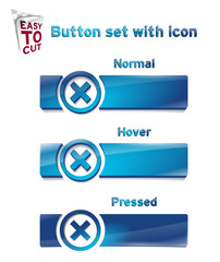 Button_Set_with_icon_1_95 - obrazy, fototapety, plakaty