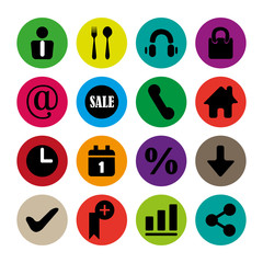 Fototapeta premium icons of business social media and internet