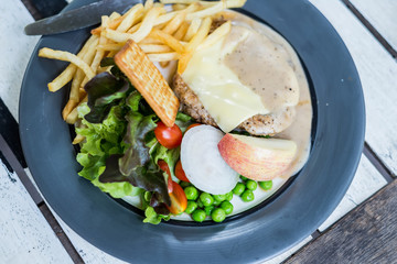 pork chops with cheese