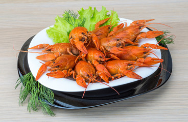 Boiled crayfish