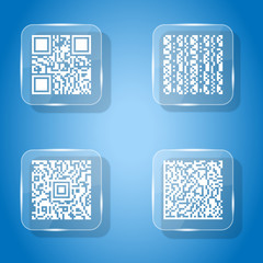 ICONS SIMPLE QR CODE GLASS