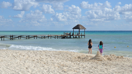 Children on the beach.