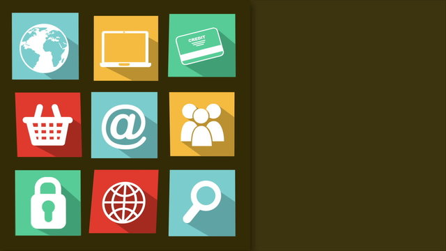 Miscellaneous Icons with space to insert text or design, Video a