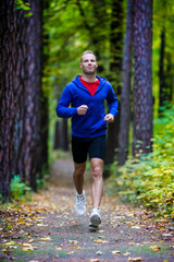 Healthy lifestyle - young man running