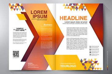 Brochure design two pages a4 vector template